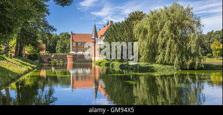 Panorama di Burg Hulshoff vicino Havixbeck, Germania Foto Stock