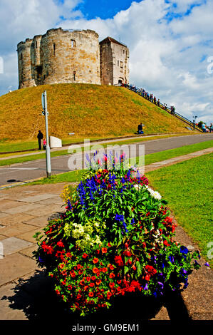 Clifford Tower, York Foto Stock