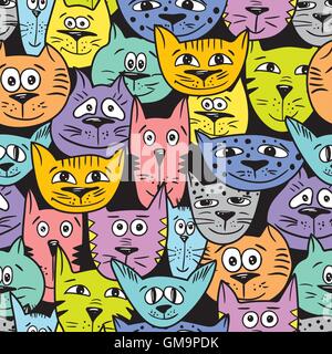 Vector pattern cat Illustrazione Vettoriale