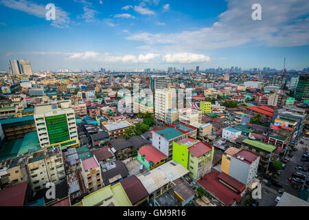 Vista di edifici di Sampaloc, a Manila, nelle Filippine. Foto Stock