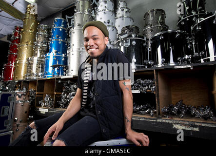 Anderson .Paak pone per portrait session il 5 aprile 2016 a Los Angeles, California, Stati Uniti d'America Foto Stock