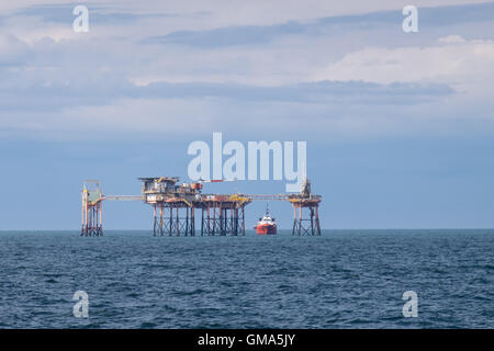 Il West suola di una piattaforma petrolifera complesso nel Mare del Nord Foto Stock