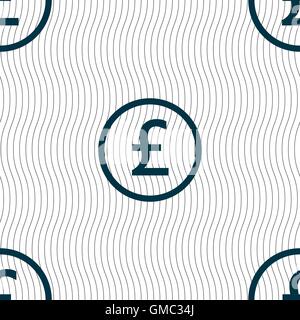 Sterlina icona segno. Modello senza cuciture con texture geometrica. Vettore Illustrazione Vettoriale