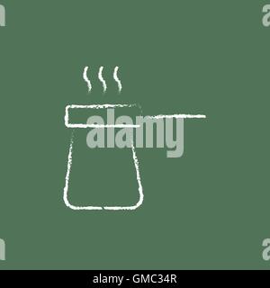 Caffè icona turk disegnato in gesso. Illustrazione Vettoriale