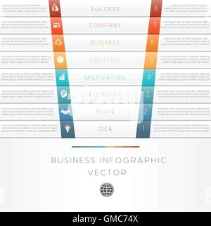 Illustrazione Vettoriale modello di business ed infografico numerati in posizione 8 Illustrazione Vettoriale