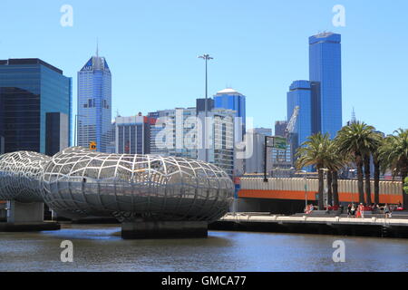 Docklands Harbour a Melbourne in Australia. Foto Stock