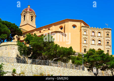 Una vista del Santuario della Virgen del Castillo, tra 1891 e 1897, in Cullera, Spagna Foto Stock