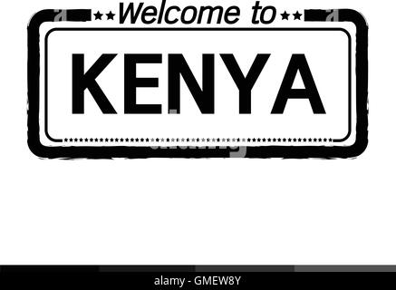 Benvenuti al Kenya illustration design Illustrazione Vettoriale