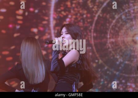 Seul in Corea. 25 Ago, 2016. SPICA tenere in vetrina per promuovere il nuovo singolo segreto in tempo di Seul in Corea il 25 agosto, 2016.(Cina e Corea diritti) © TopPhoto/Alamy Live News Foto Stock