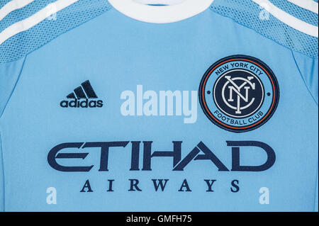 Close up NYCFC Jersey Foto Stock