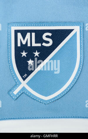 Close up NYCFC Major League Soccer Jersey Foto Stock