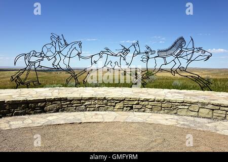 Indian Memorial, Little Bighorn Battlefield National Monument, Montana Foto Stock