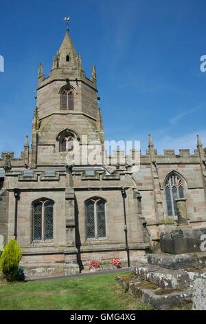 Vista esterna della chiesa a tenaglia, Shropshire, Inghilterra Foto Stock