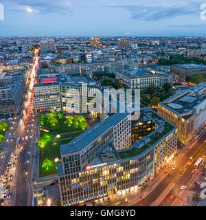 Vista panoramica dal Kollhoff Tower, Leibziger Platz, Torre, Berlino, Germania, Foto Stock