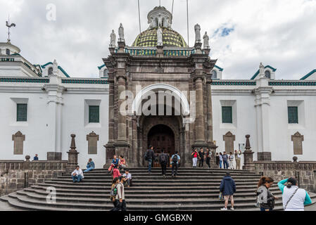 Palace presso la storica città vecchia di Quito, Ecuador. Foto Stock