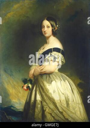 La regina Victoria, Franz Xaver Winterhalter studio, 1843, tedesco/inglese pittura, olio su tela. Victoria era stata Regina per soli Foto Stock