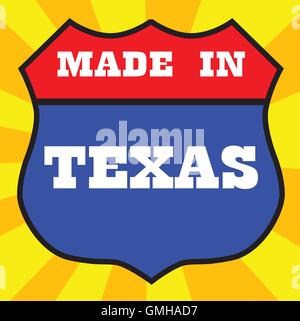 Realizzati in Texas Shield Illustrazione Vettoriale