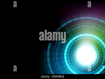 Incandescente cerchi segmentata Illustrazione Vettoriale