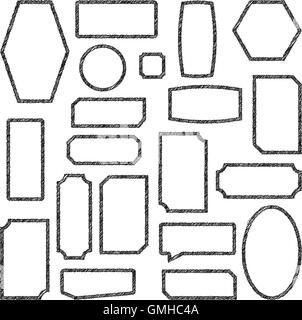 Impostare fotogrammi, illustrazione vettoriale. Illustrazione Vettoriale