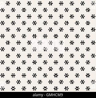 Vector Seamless Black & White Star esagonale Pattern di fiocchi di neve Illustrazione Vettoriale