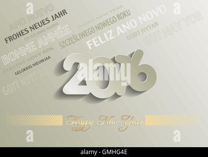 Felice Anno Nuovo 2016 Illustrazione Vettoriale