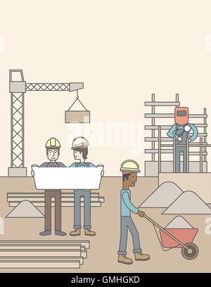 Sito in costruzione. Illustrazione Vettoriale