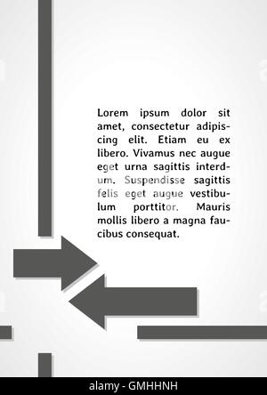 Due frecce simbolo infographics scuro Illustrazione Vettoriale