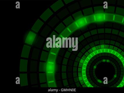 Incandescente cerchi verdi Illustrazione Vettoriale