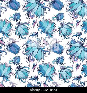 Blue Lotus disegno vettoriale Illustrazione Vettoriale