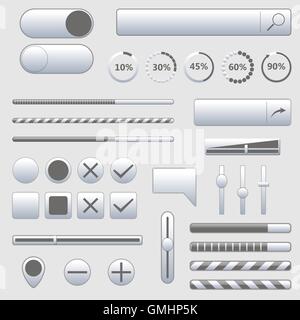 Set di elementi web, illustrazione vettoriale. Illustrazione Vettoriale