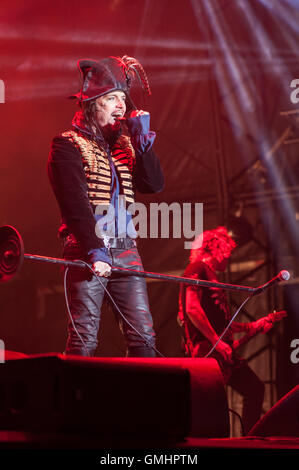 Adam Ant svolge Rewind Festival del Nord, Capesthorne Hall, Cheshire, 6 Agosto 2016 Foto Stock