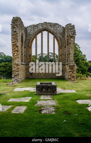 Abbazia Egglestone rovine - Bowes Village, County Durham, Inghilterra Foto Stock