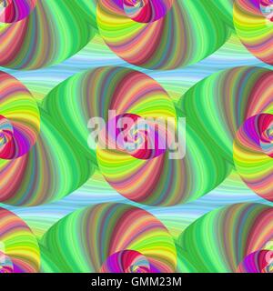 Spirale modello frattale in colori luminosi Illustrazione Vettoriale