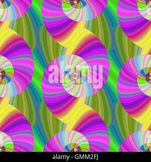 Spirale multicolore modello frattale in colori luminosi Illustrazione Vettoriale