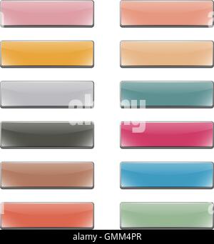 Pulsanti volumetrico vettore Illustrazione Vettoriale