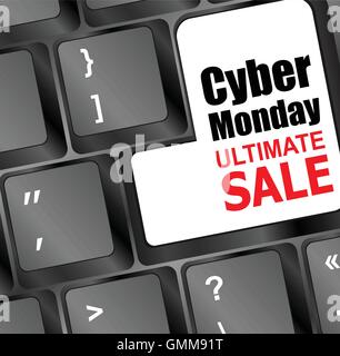 Cyber lunedì vendita. Modello di progetto per il commercio Business Presentazione del sito web. Illustrazione Vettoriale. Illustrazione Vettoriale