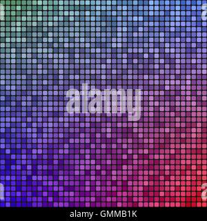 Rosso e blu mosaico di pixel di background di design Illustrazione Vettoriale
