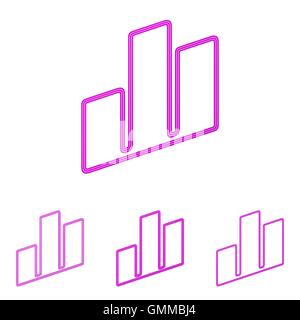 Magenta real estate logo design set Illustrazione Vettoriale