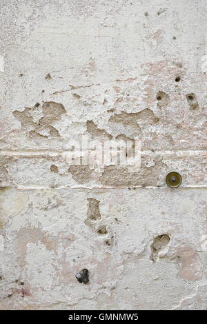 Full frame shot di vecchi weathered muro di cemento sullo sfondo Foto Stock