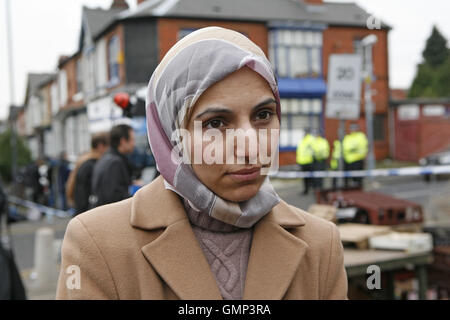 Selma Yaqoob, ex leader e vice presidente del partito di rispetto e di ex Birmingham City Consigliere. Foto Stock