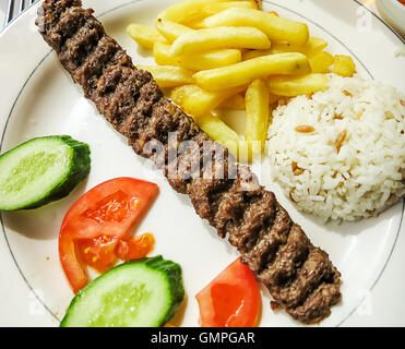 Tradizionale turca Adana Kebab Foto Stock