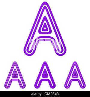 Linea viola un logo design set Illustrazione Vettoriale
