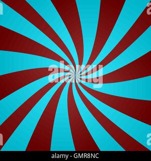 Luce blu e rosso raggio curvo sullo sfondo Illustrazione Vettoriale