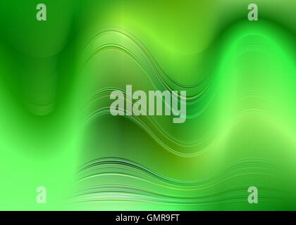 Verde onda astratta sfondo Illustrazione Vettoriale