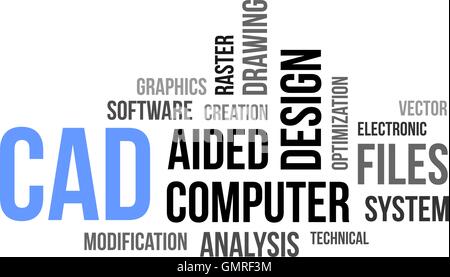 Word cloud - cad Illustrazione Vettoriale