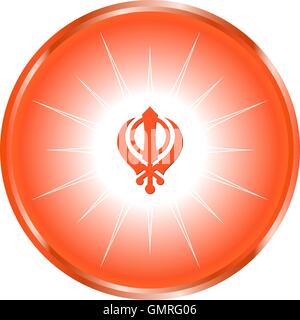 Ek Onkar, Khanda Santo Motif Illustrazione Vettoriale