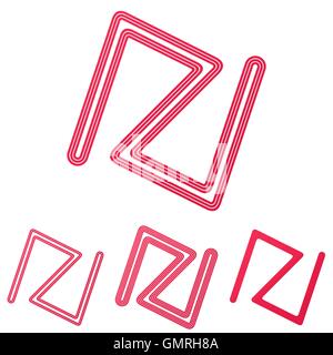 Linea simbolo del marchio logo design set Illustrazione Vettoriale