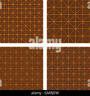 Triangolo arancione pattern impostato Illustrazione Vettoriale