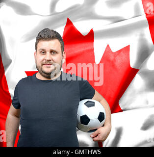 Orgoglioso tifoso del Canada Foto Stock