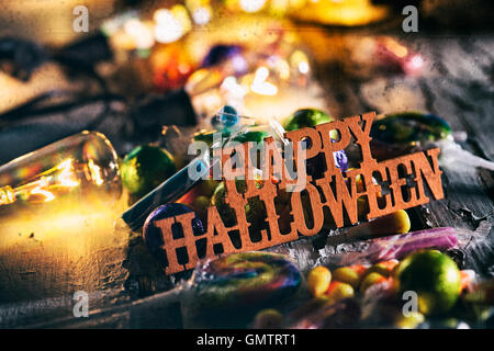 Spooky serie, buona per Halloween sfondi a tema. Facile discesa sul testo. Foto Stock